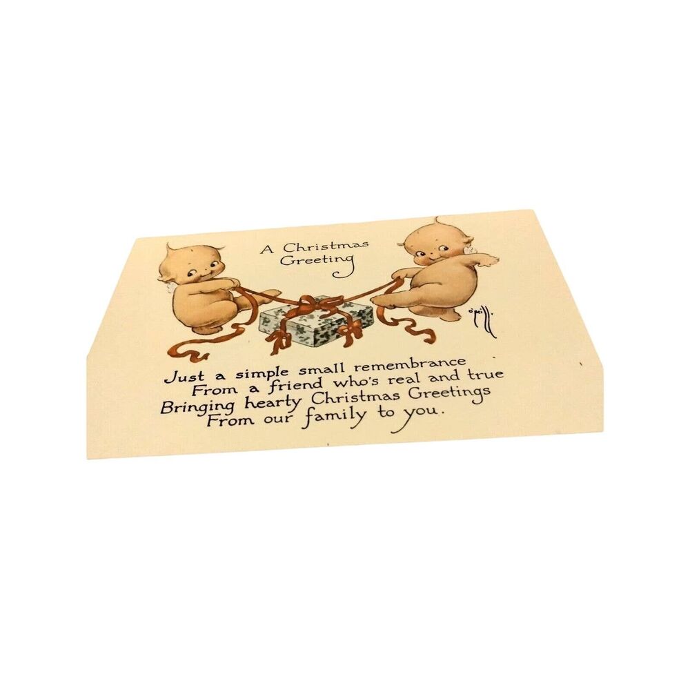 Signed Kewpies Rose O'Neill lithograph Christmas Postcards Unused Vintage 1970's